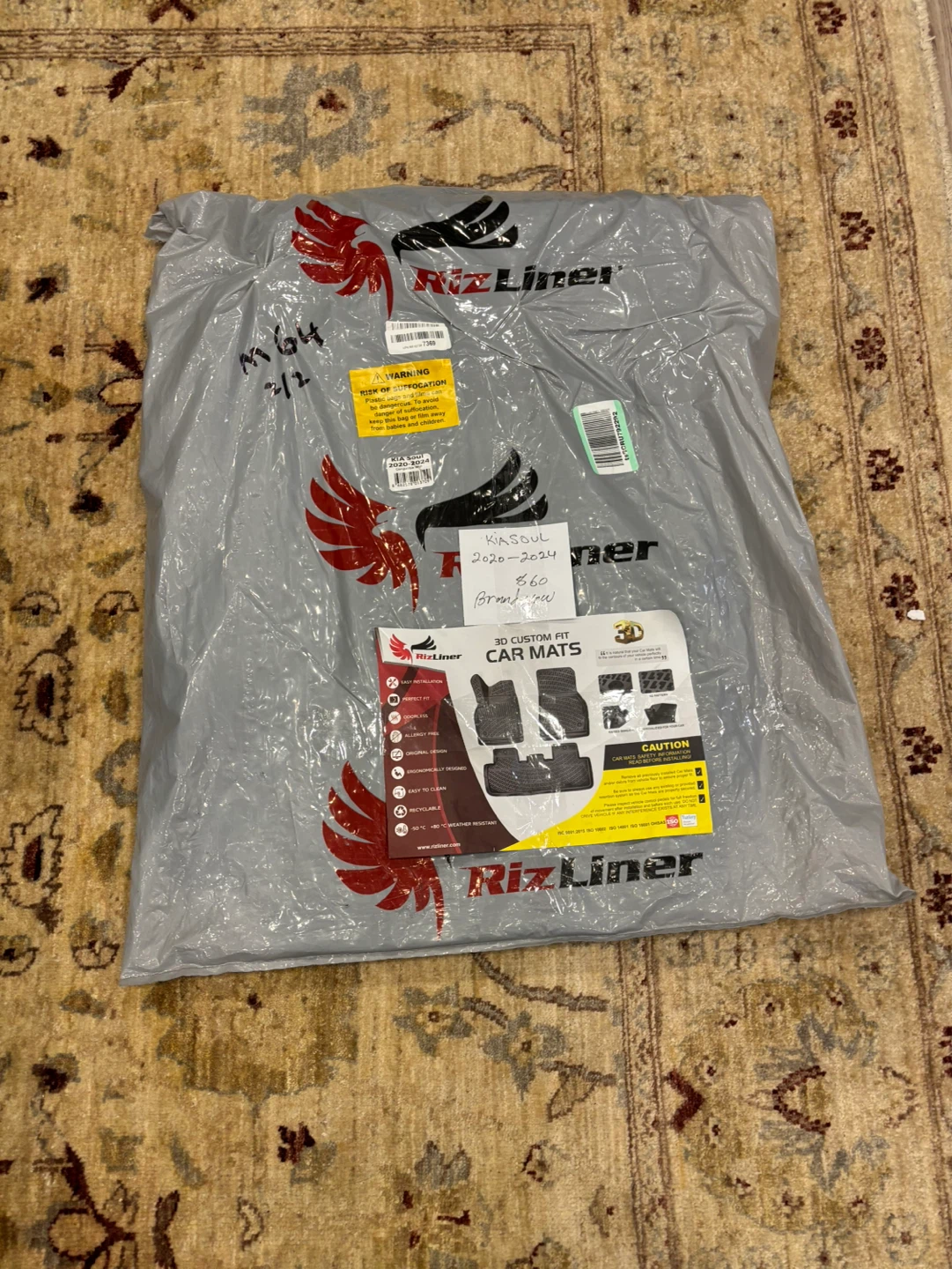 RizLiner Kia Soul 2020–2024 Custom Fit Floor Mats – Brand New - photo 3