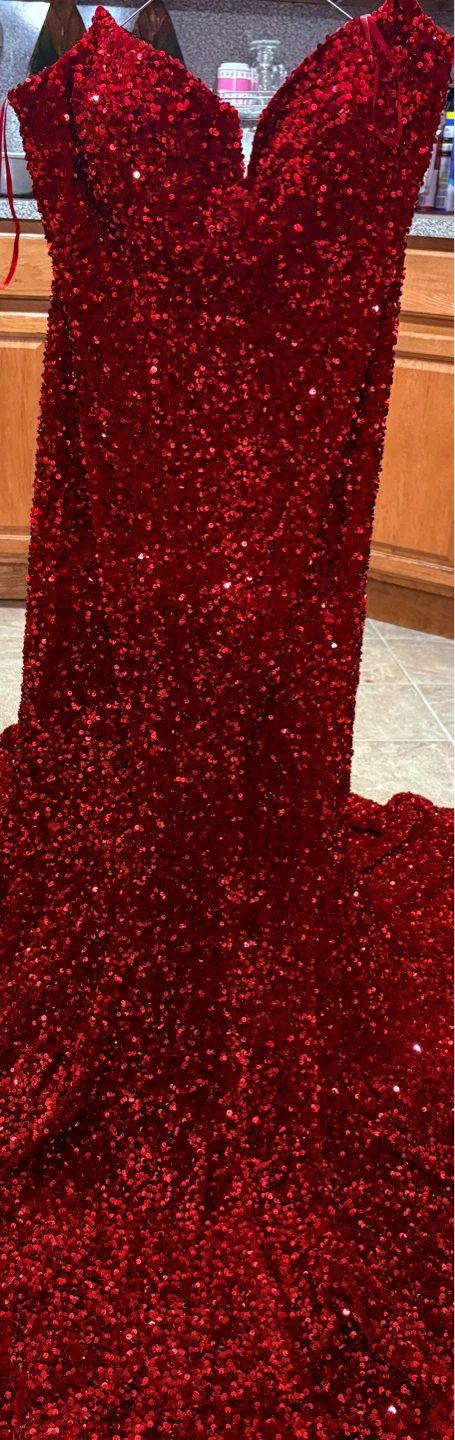 Red Sequin Dress