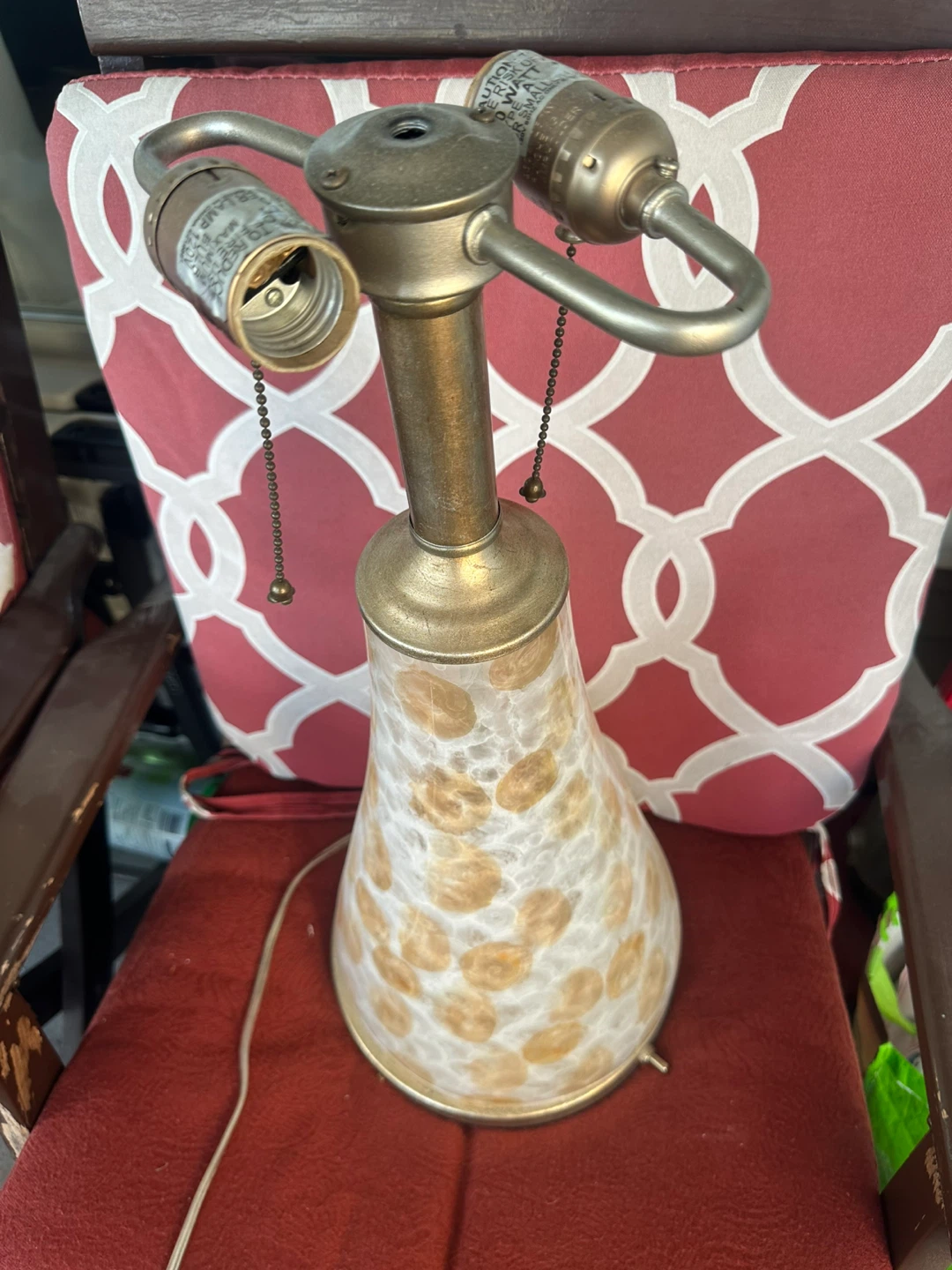 Table Lamp with Frosted Glass Shade - photo 2