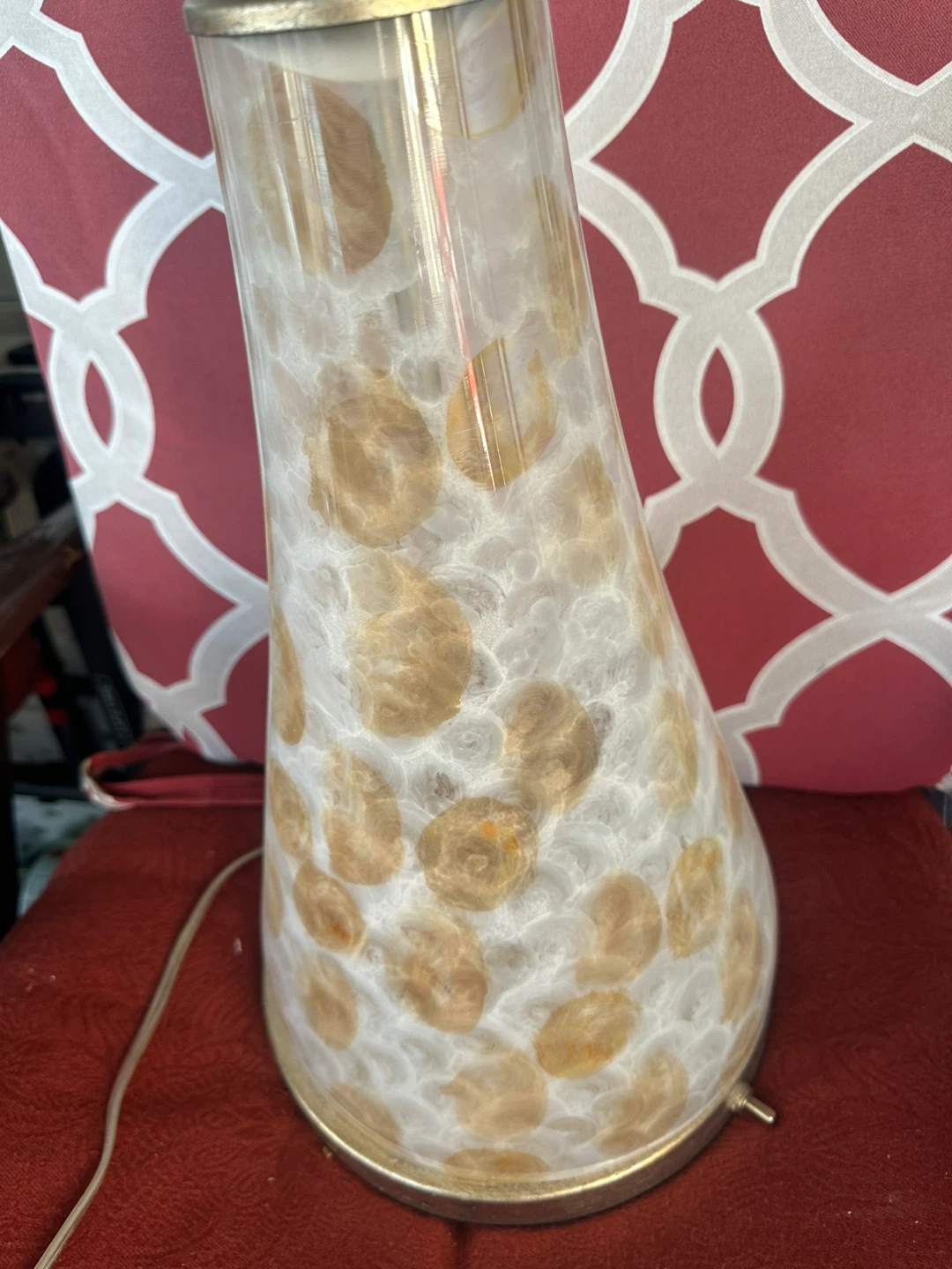 Table Lamp with Frosted Glass Shade