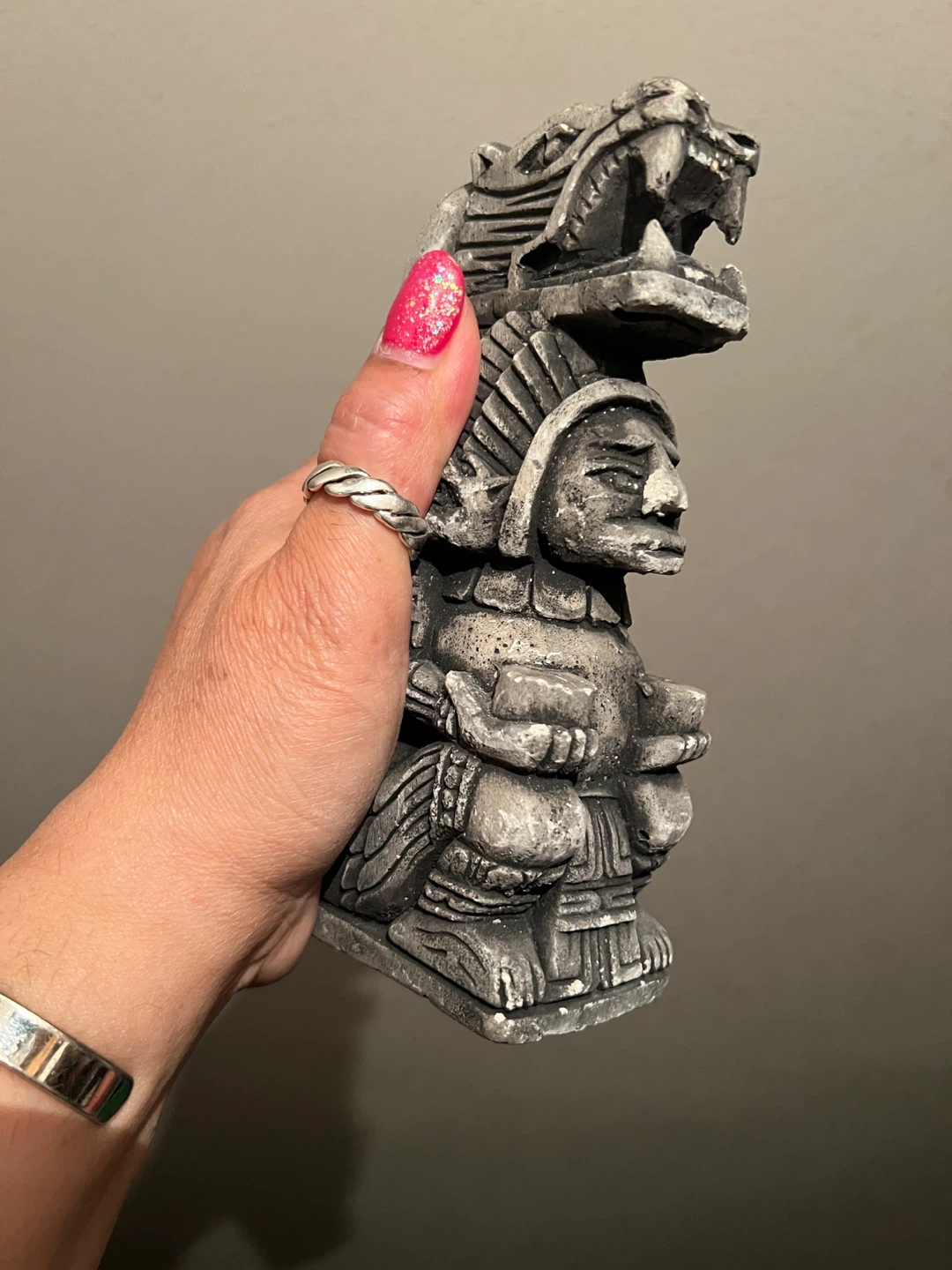 Aztec-inspired Stone Figurine