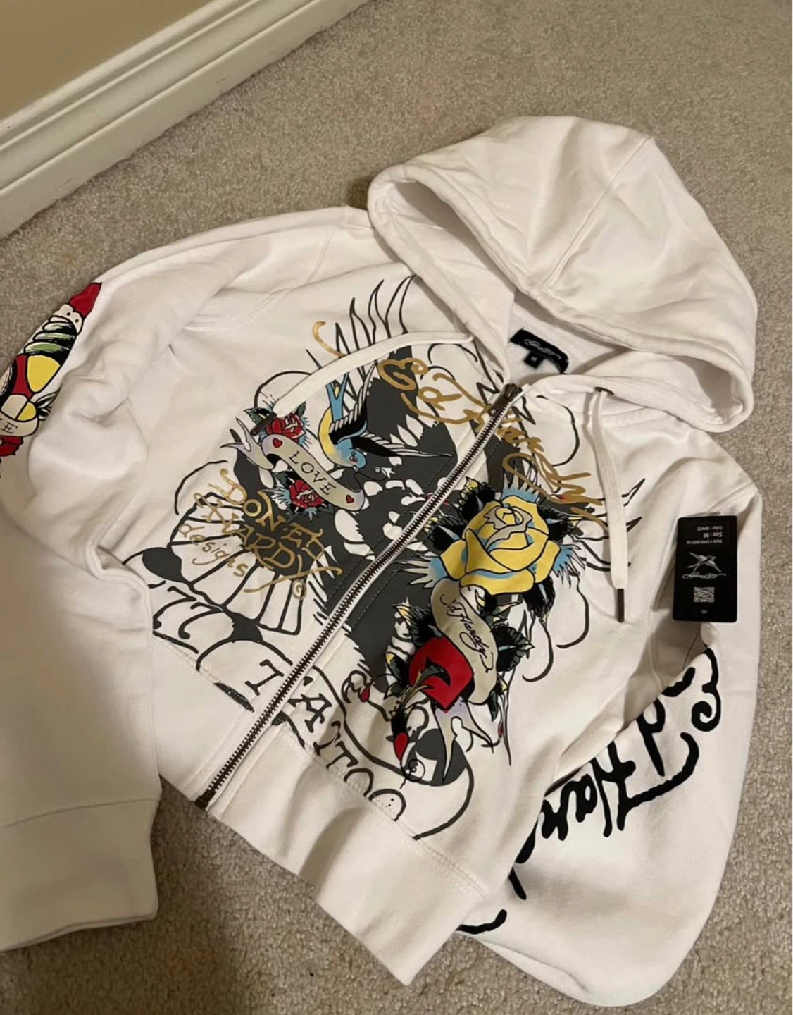 Ed Hardy Cropped Zip Up