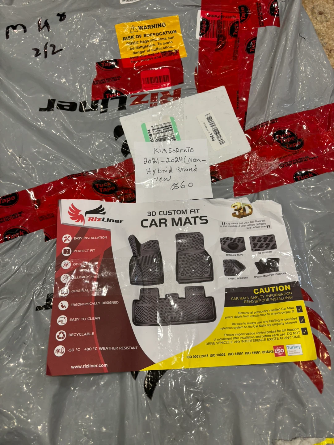Kia Sorento  rubber mats(2021-2024 Non-Hybrid) - photo 2