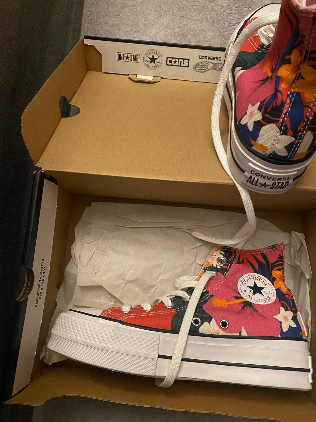 Converse Chuck Taylor All Star High Top Platform Floral Shoes