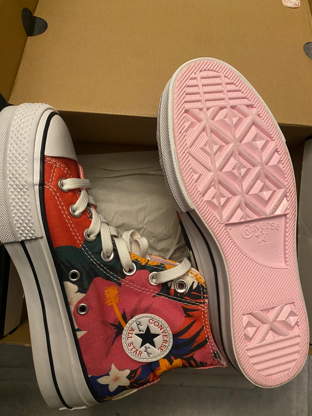 Converse Chuck Taylor All Star High Top Platform Floral Shoes - photo 2