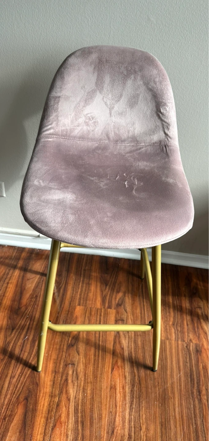 Pink Velvet bar stool (x2)