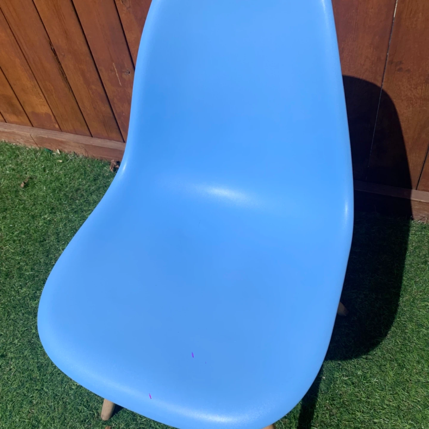 Blue Accent Chair Modern Chair Wood Legs Seat Furniture - photo 5