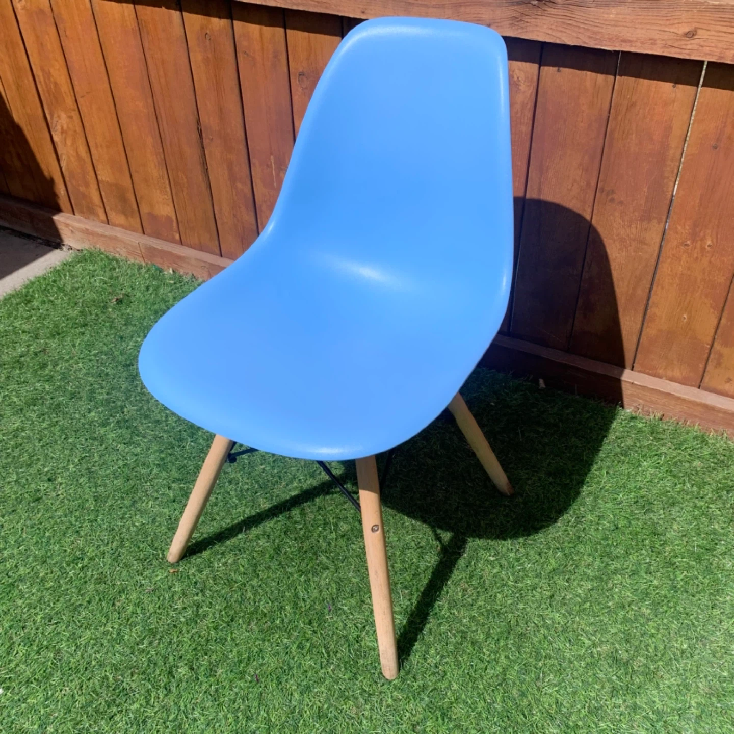 Blue Accent Chair Modern Chair Wood Legs Seat Furniture