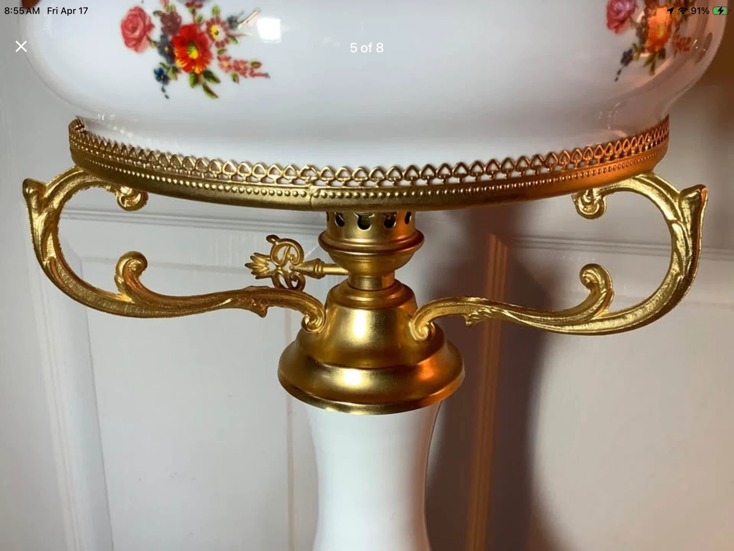 Vt Bohemian White Cut to Cranberry Lamp 🐞 - photo 4