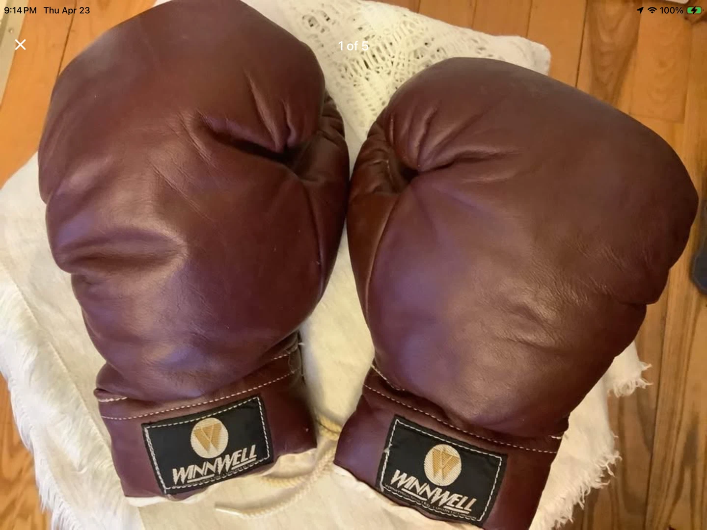 Winnwell #9808 Soft Brown Leather Boxing Gloves 🐞