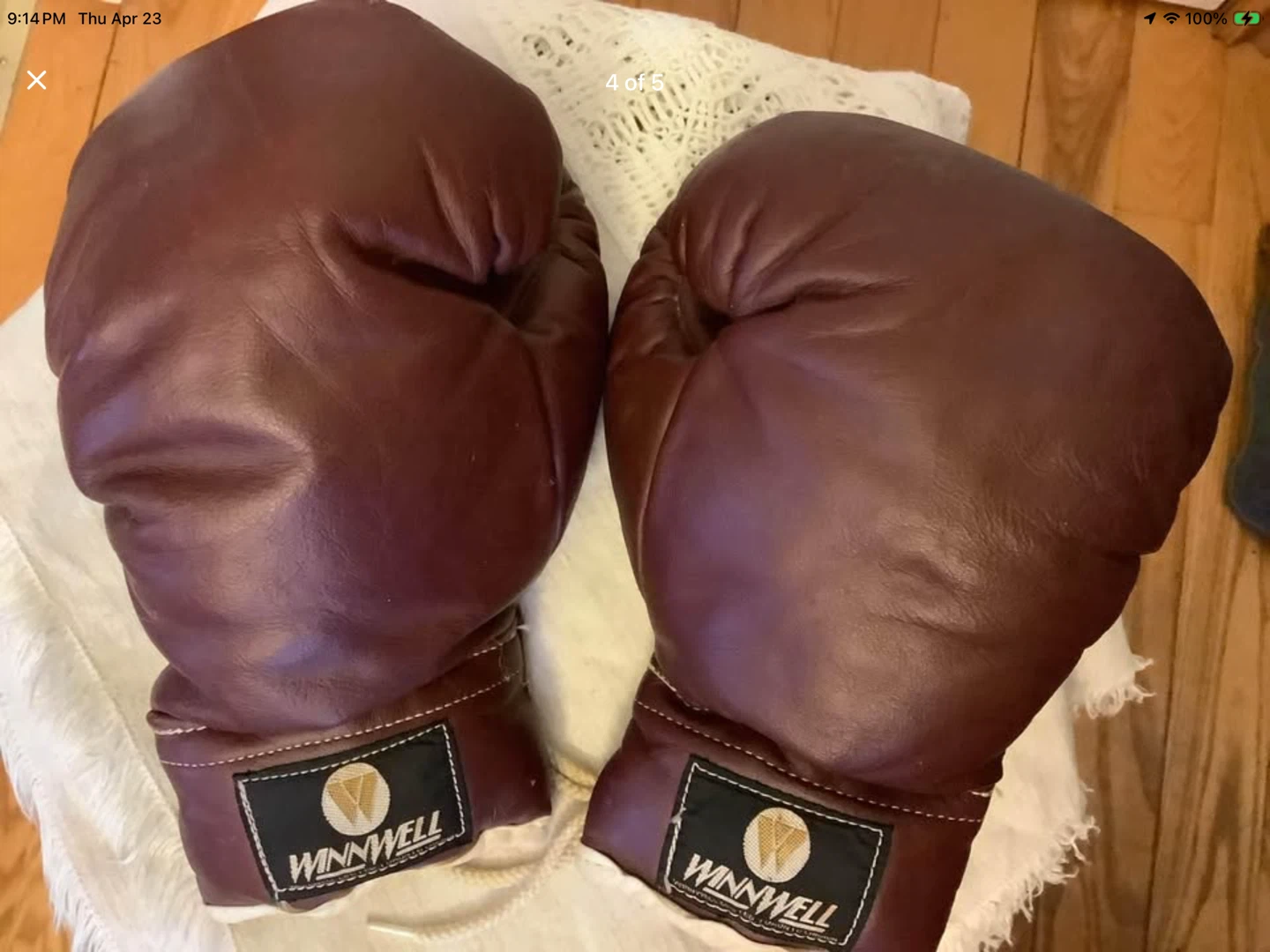 Winnwell #9808 Soft Brown Leather Boxing Gloves 🐞 - photo 4