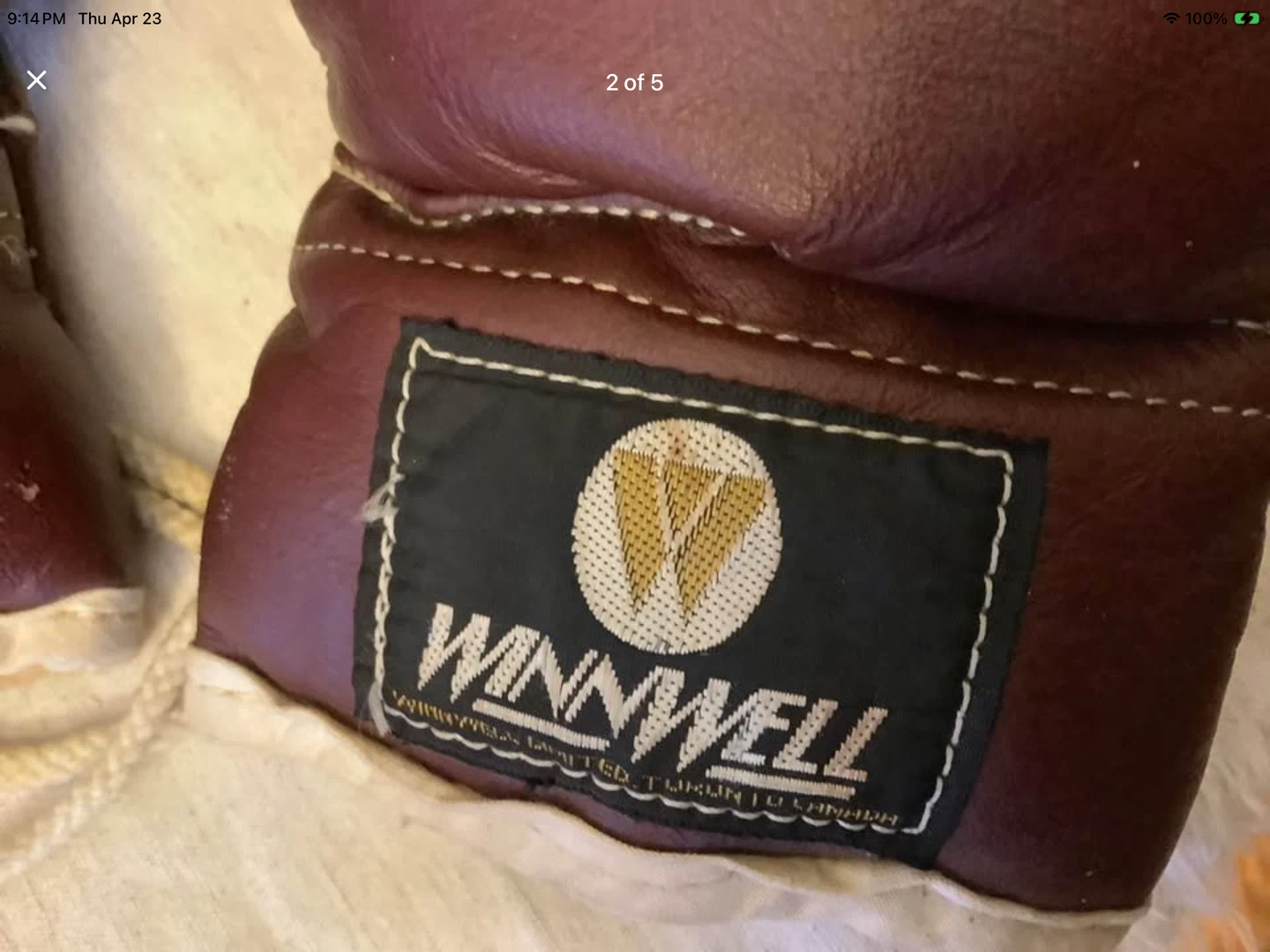 Winnwell #9808 Soft Brown Leather Boxing Gloves 🐞 - photo 2