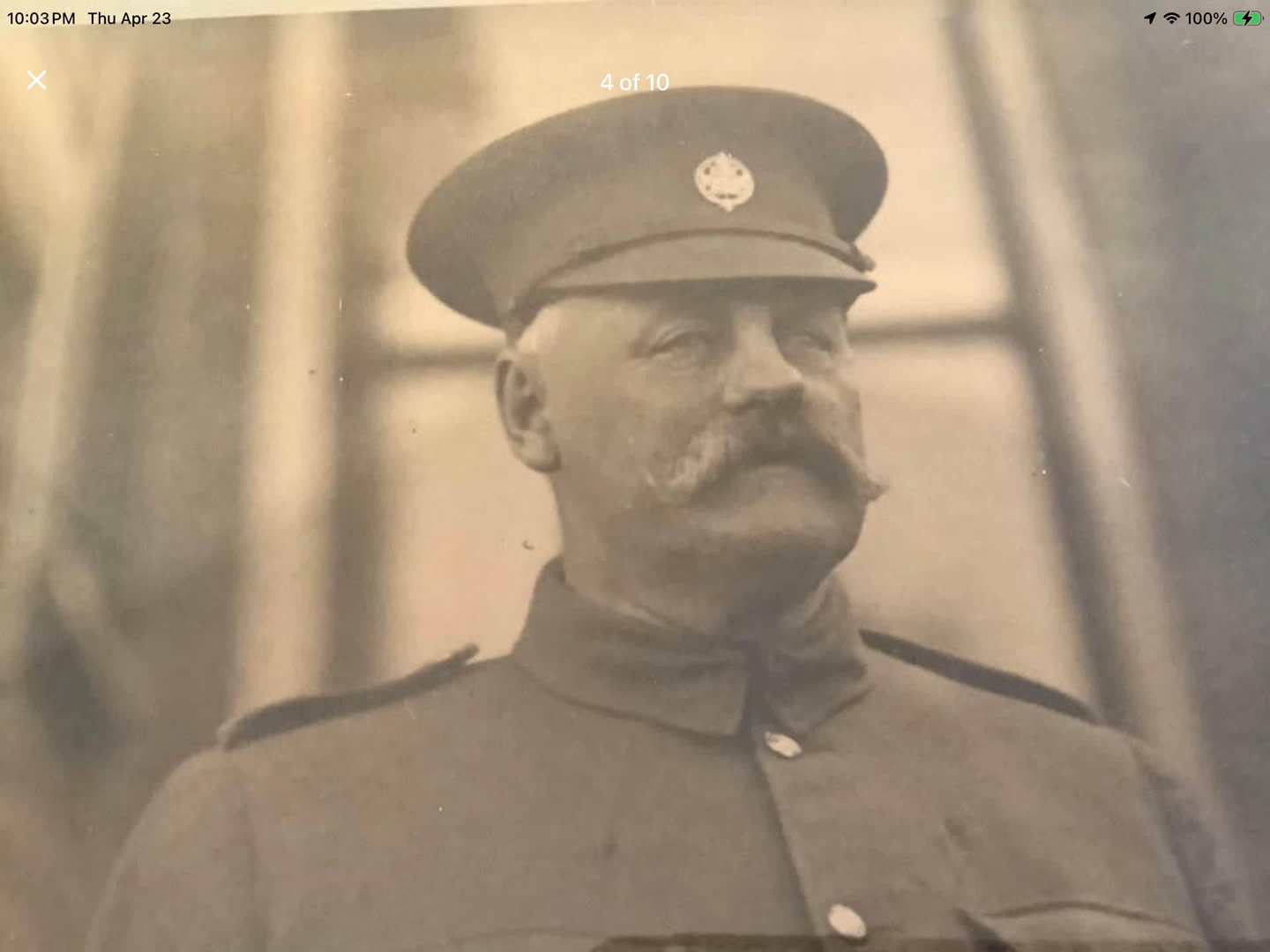 Antique WWI 1915 Signed Photograph Tiger Oak Frame 🐞 - photo 4