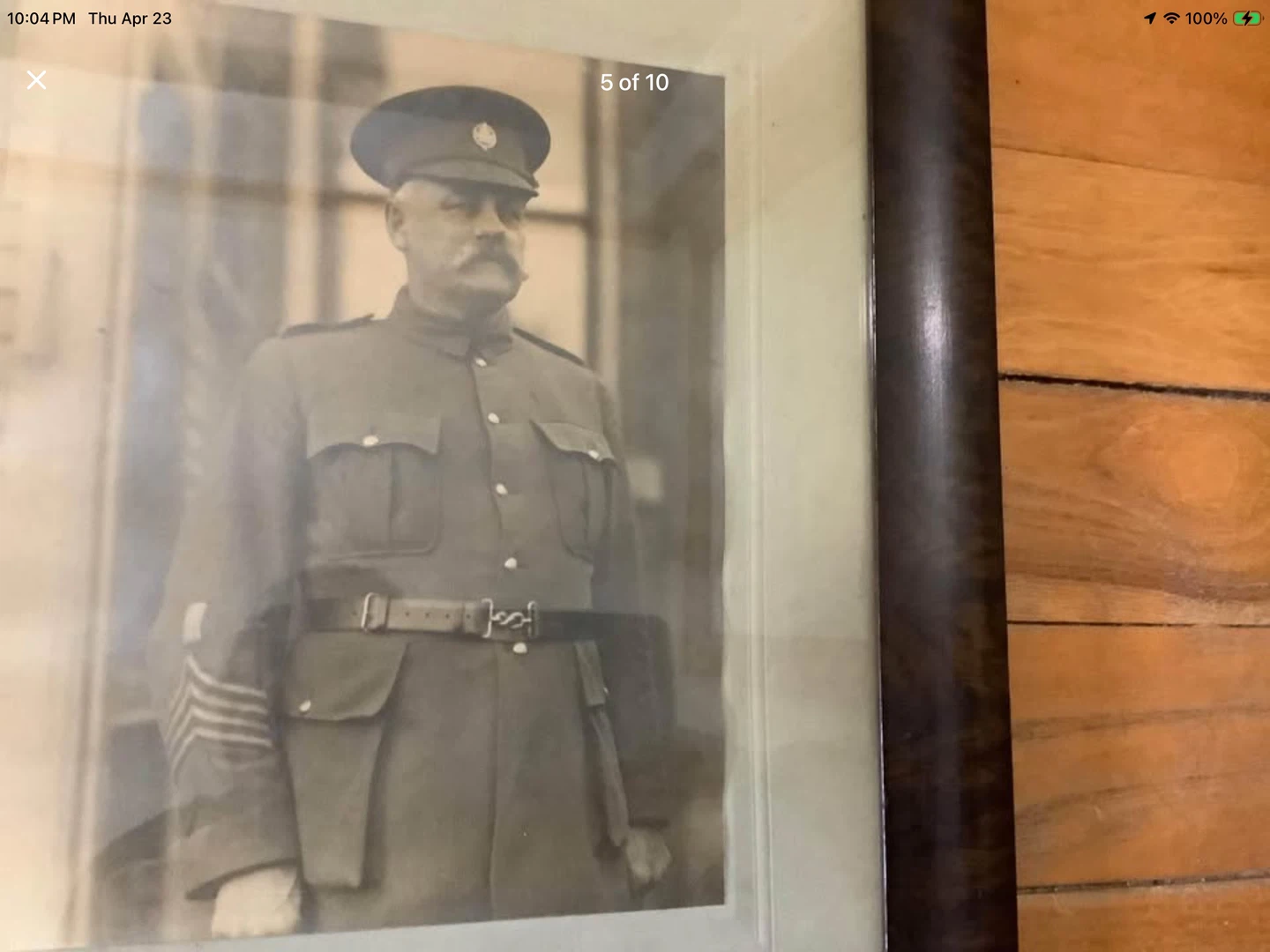 Antique WWI 1915 Signed Photograph Tiger Oak Frame 🐞 - photo 5