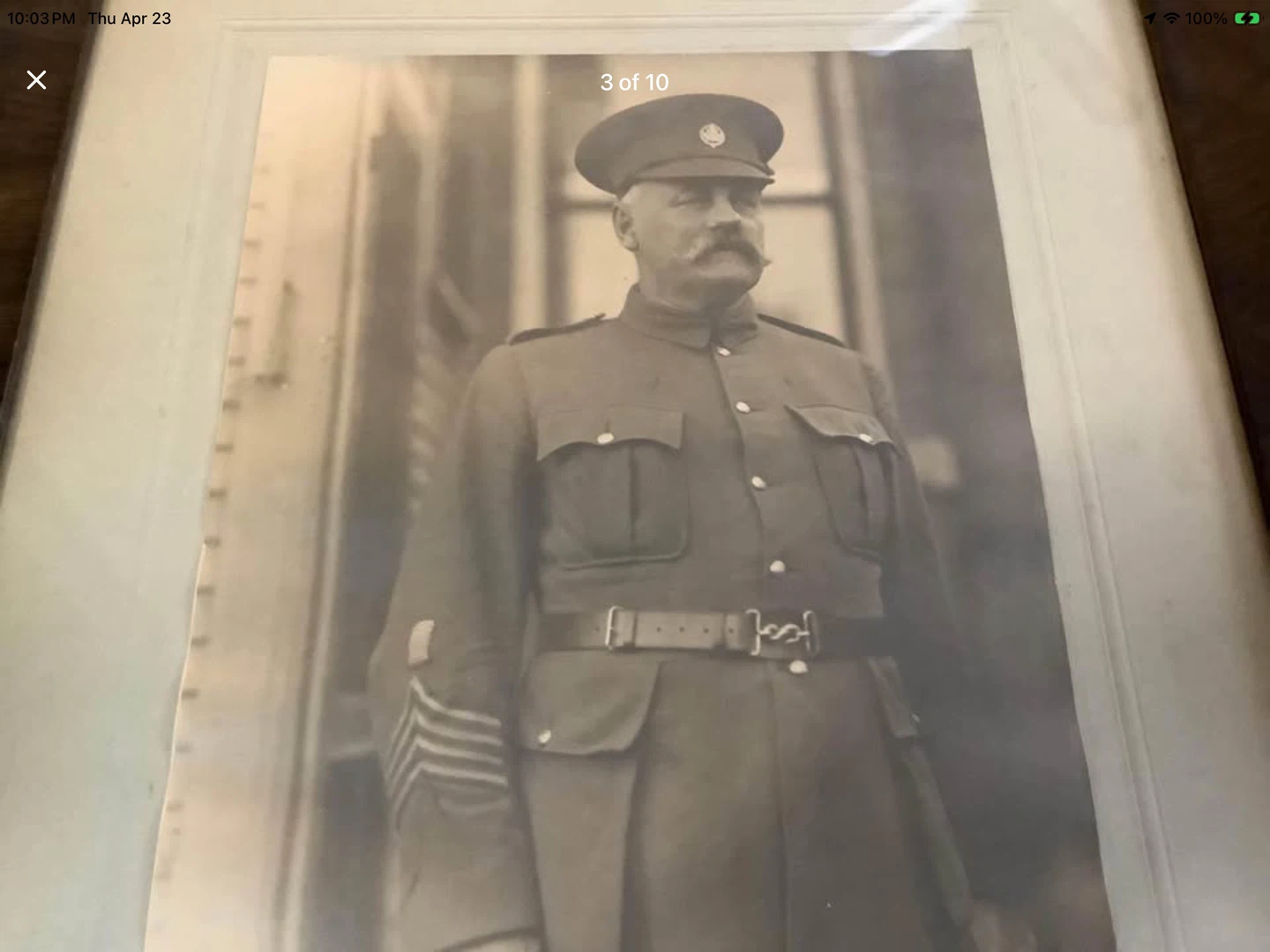 Antique WWI 1915 Signed Photograph Tiger Oak Frame 🐞 - photo 3