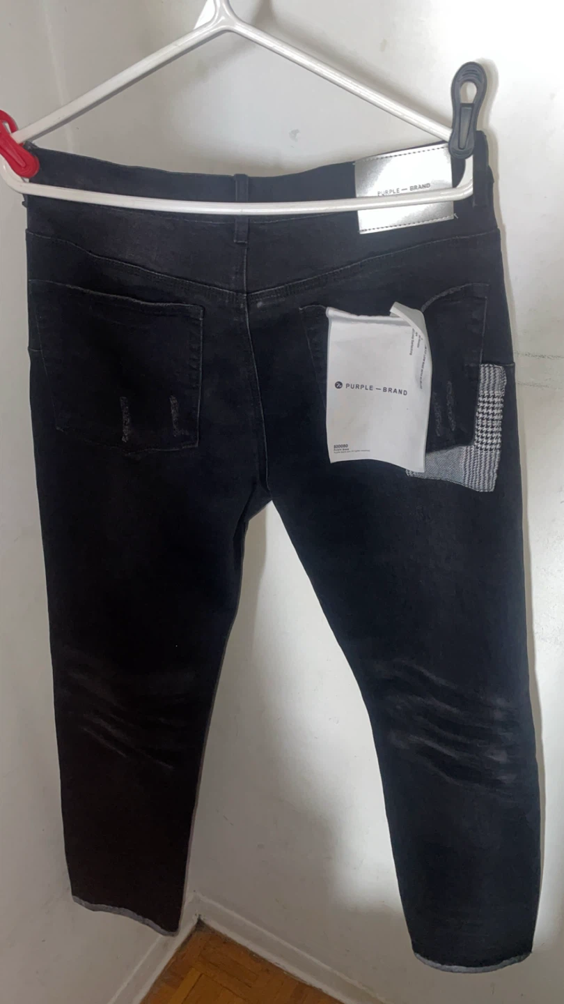 Purple Brand Black Distressed Patchwork Jeans - photo 3