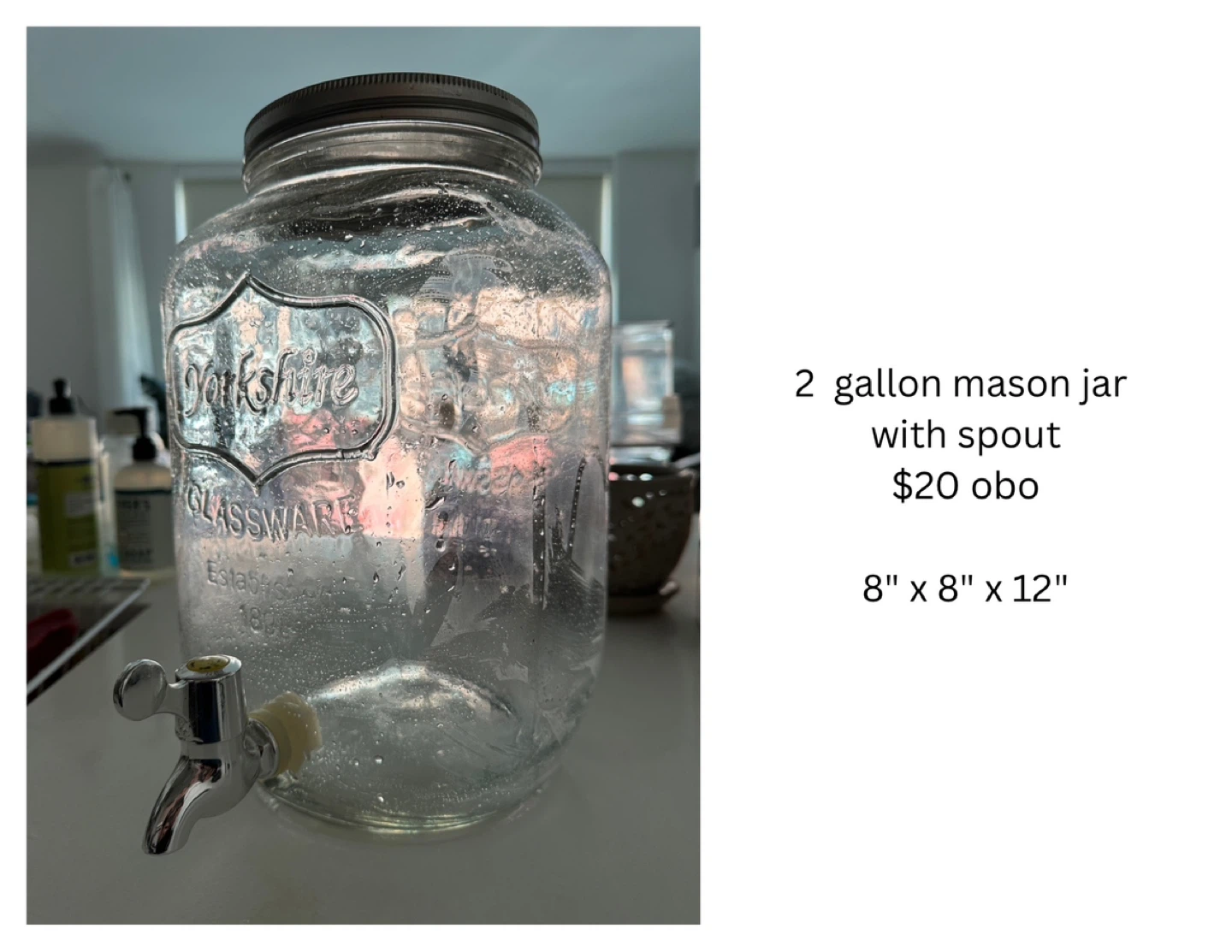 Yorkshire Glassware 2 Gallon Drink Dispenser with Spout