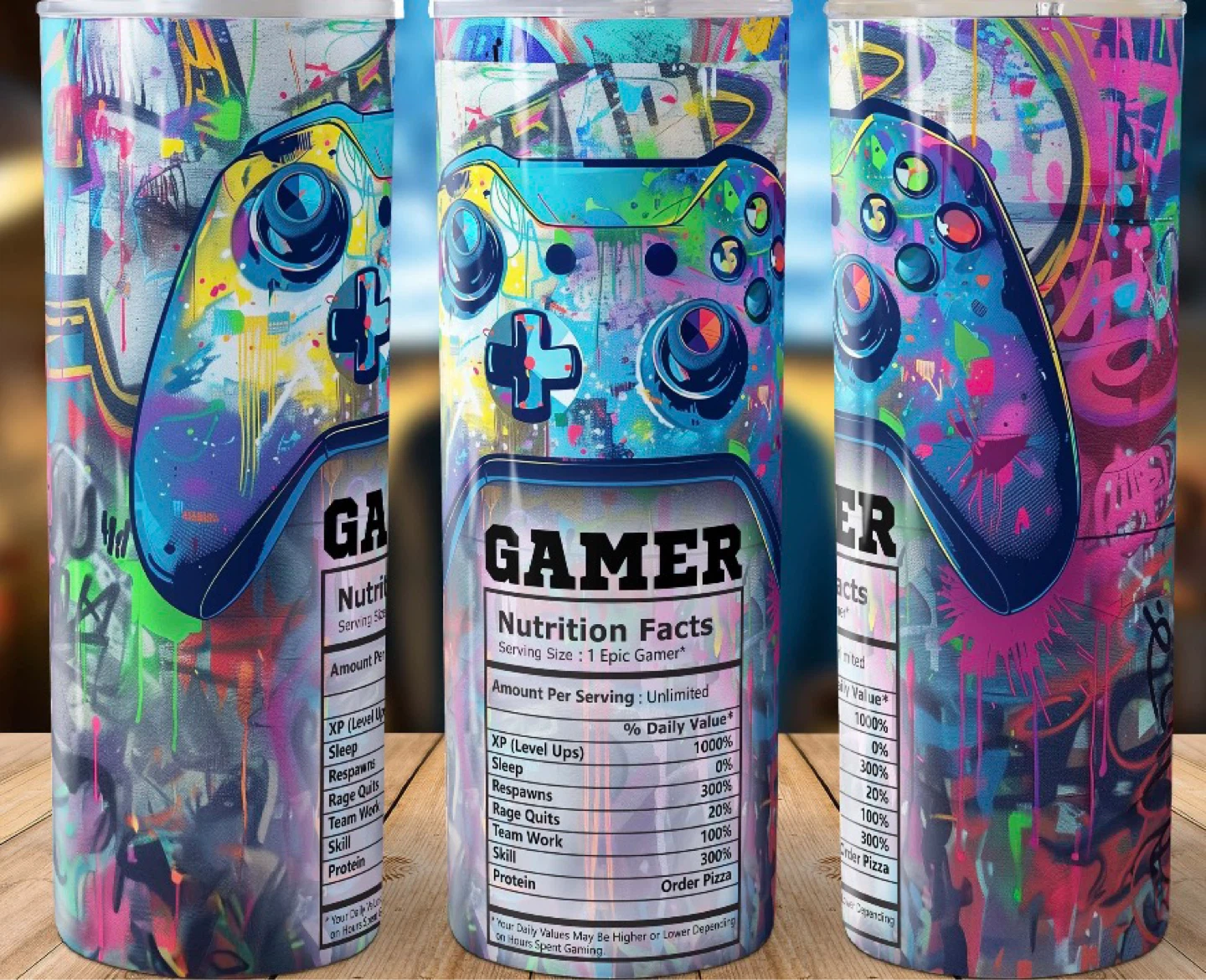 Gamer Nutrition Facts Tumbler