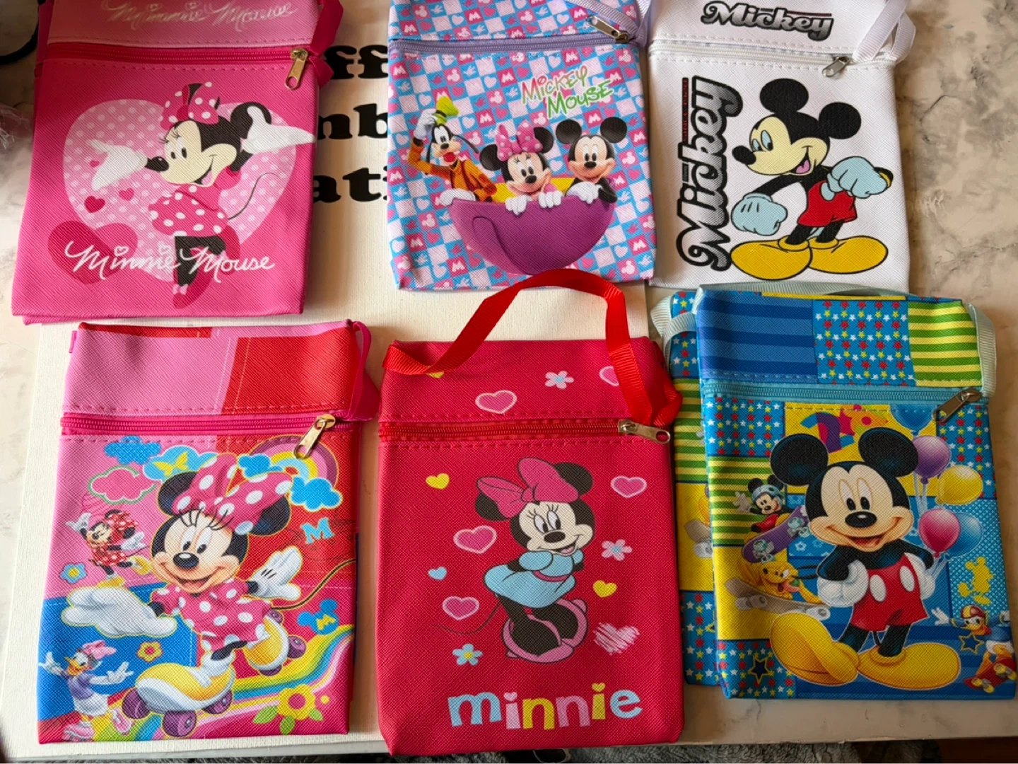 Disney Mickey & Minnie Mouse Pouches (Set of 6)