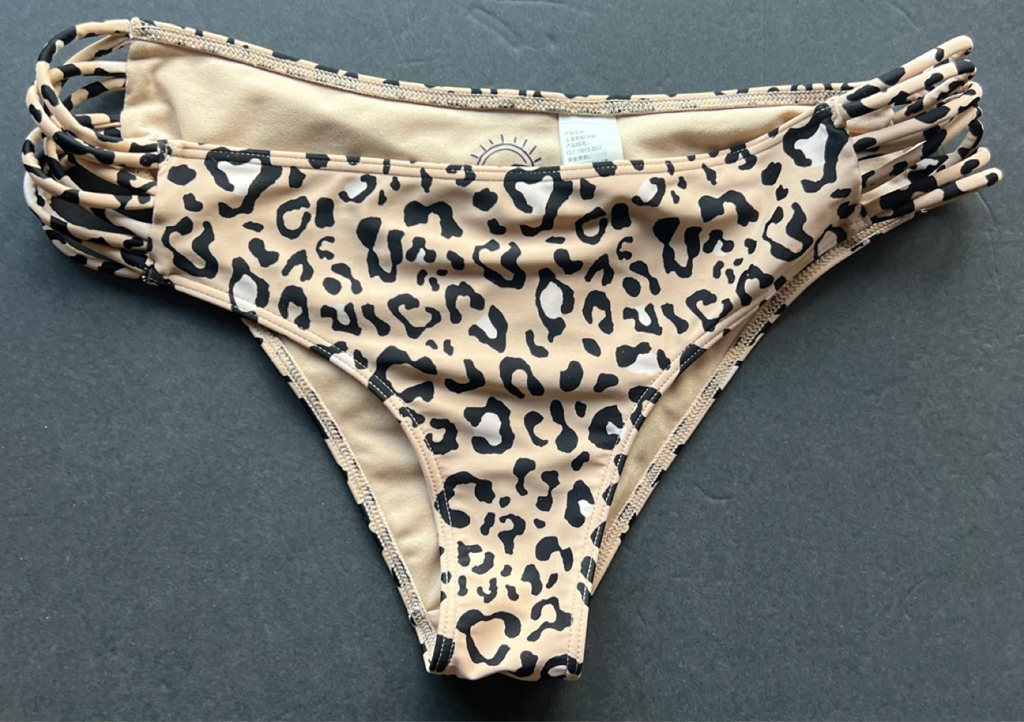 Hollister Swim Leopard Print Bikini Bottoms Size L