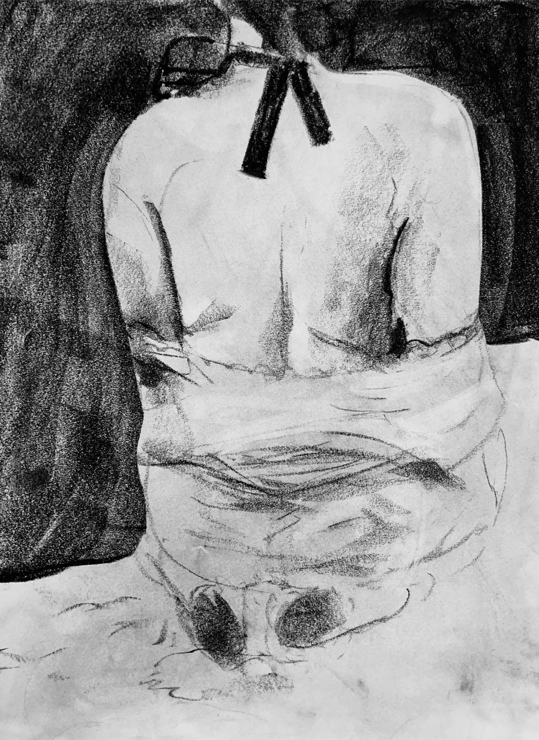 Female Figure Study - Original Charcoal Drawing - 18x24 🌱 - photo 2