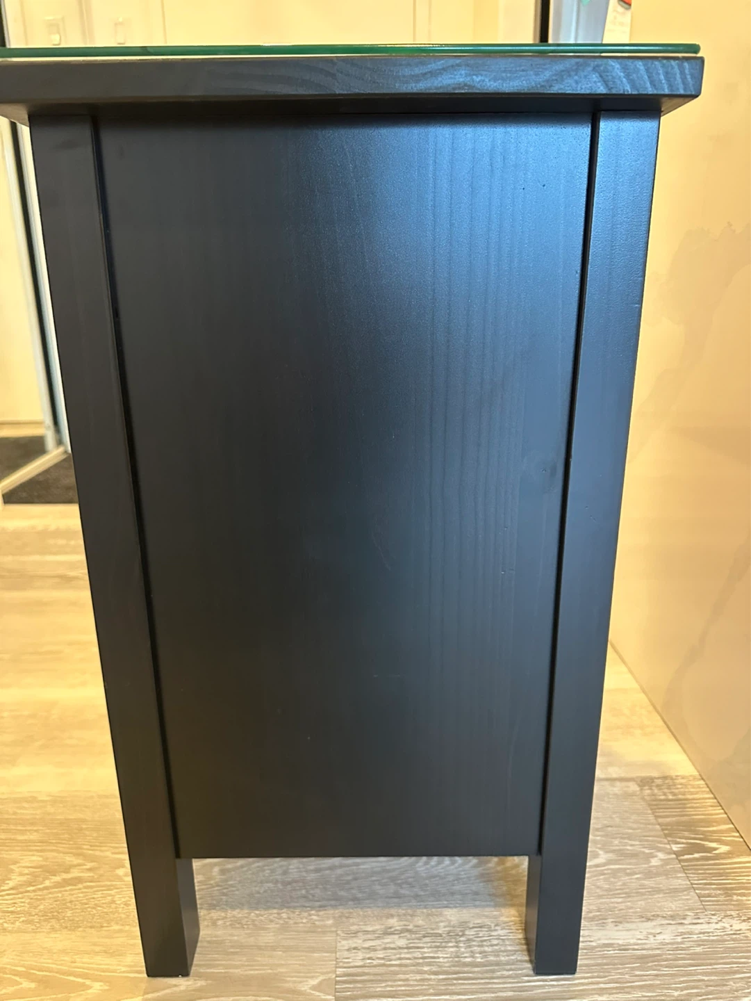 IKEA Hemnes Dark Brown Nightstand with Glass Top - photo 3
