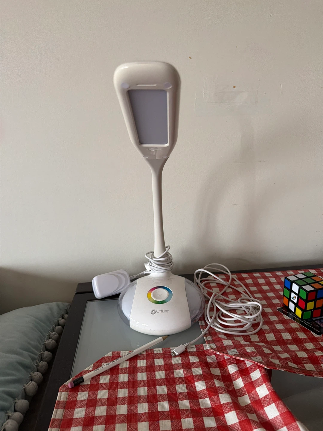 OttLite White Desk Lamp with Color Options