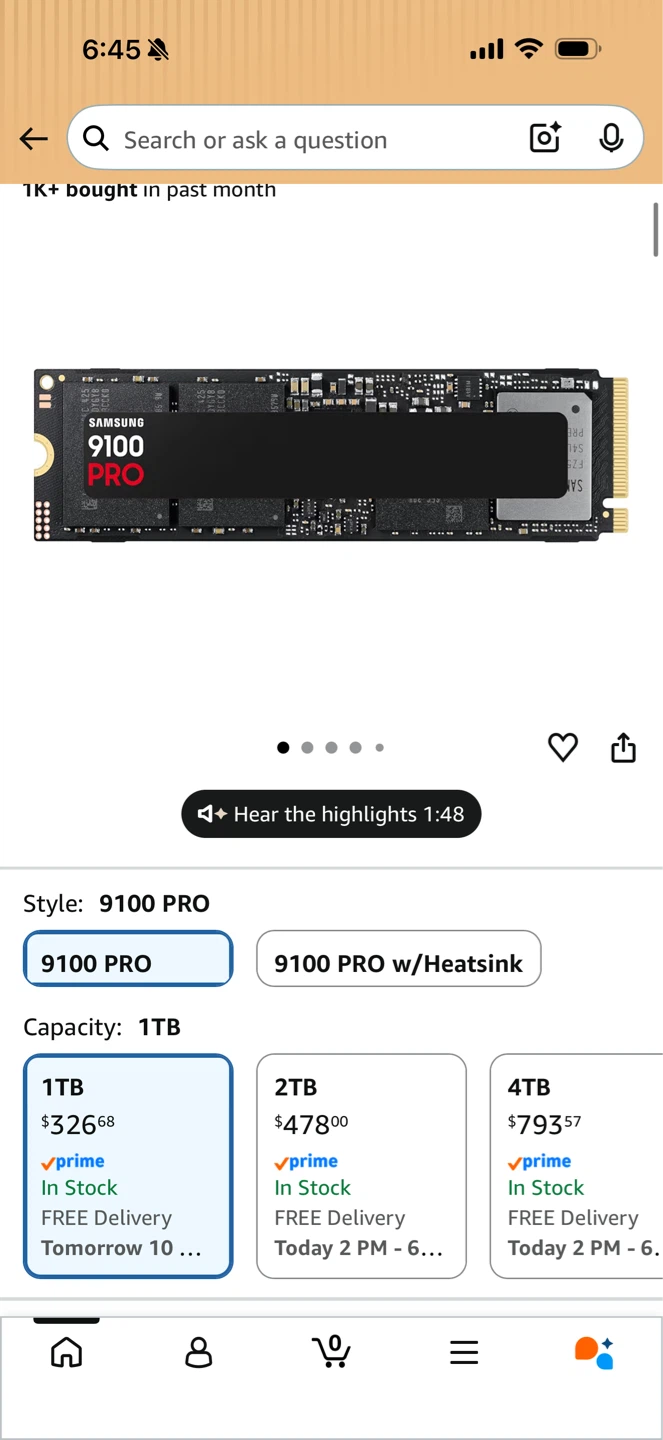 Samsung SSD 9100 PRO 1TB - photo 2