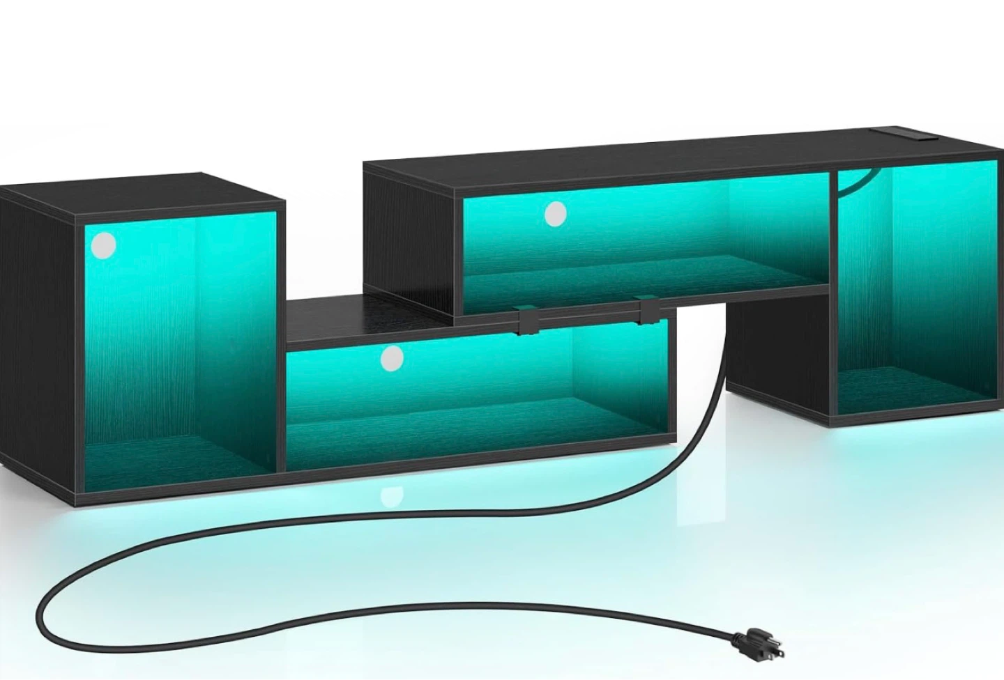 Modern TV Stand with LED Lights - photo 3