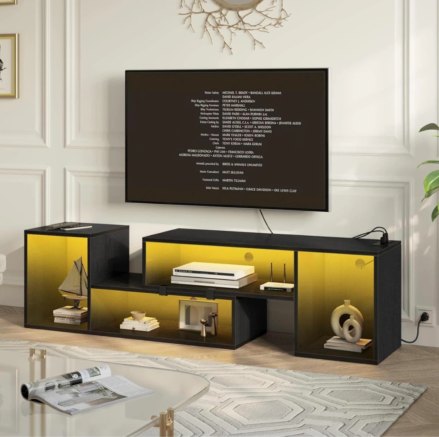 Modern TV Stand with LED Lights