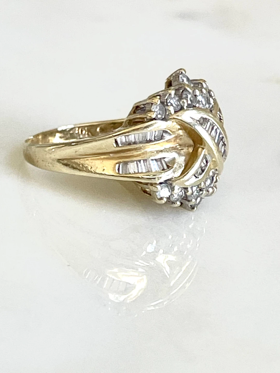 STUNNING Diamond Gold Ring - Natural Diamonds - photo 3