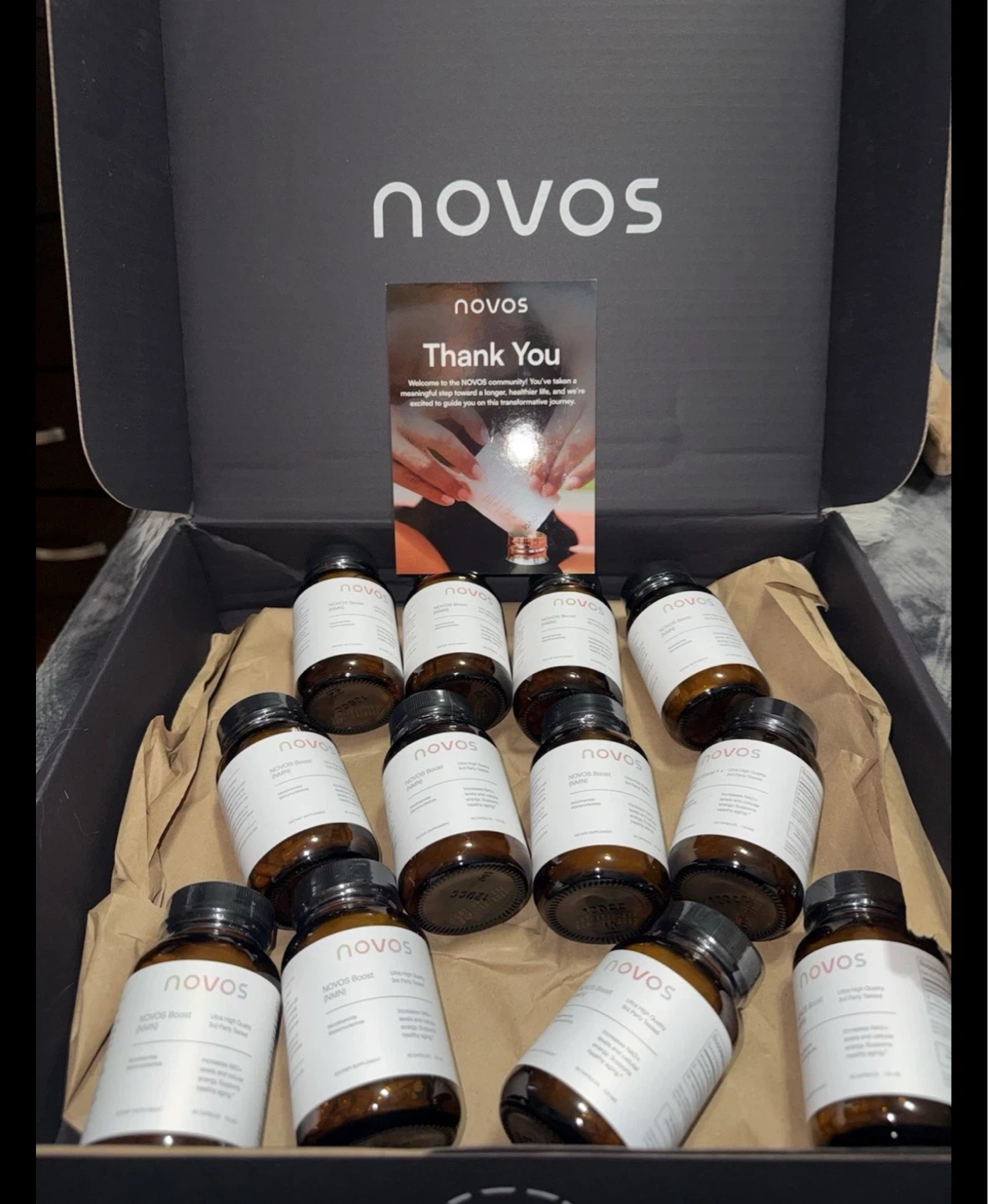 Novos Supplement Bottles x 12 bottles