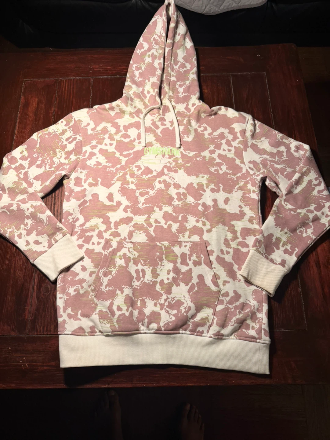 Gymshark Camo Hoodie XS Pink White