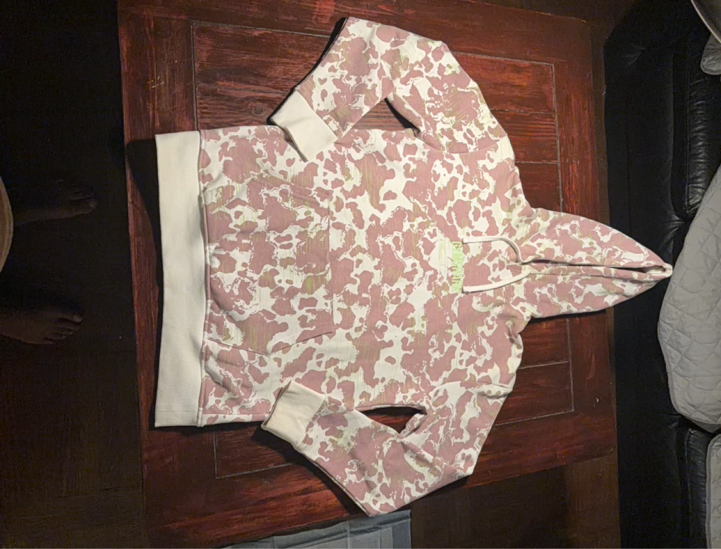 Gymshark Camo Hoodie XS Pink White - photo 2
