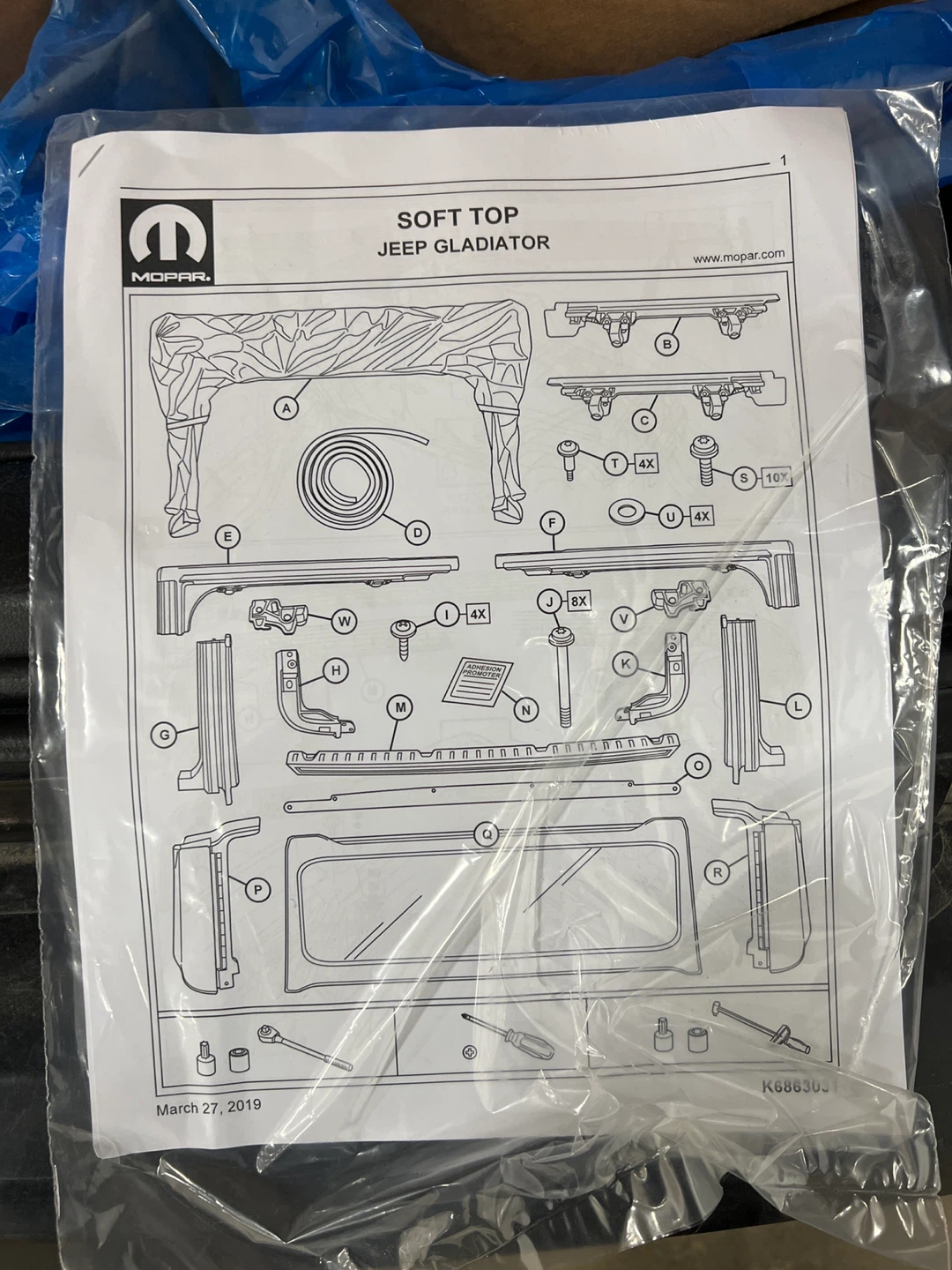 Mopar Soft Top for Jeep Gladiator