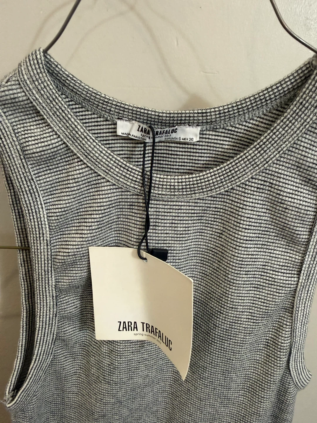 Zara Trafaluc Grey Ribbed Knit Sleeveless Dress Size S - photo 2