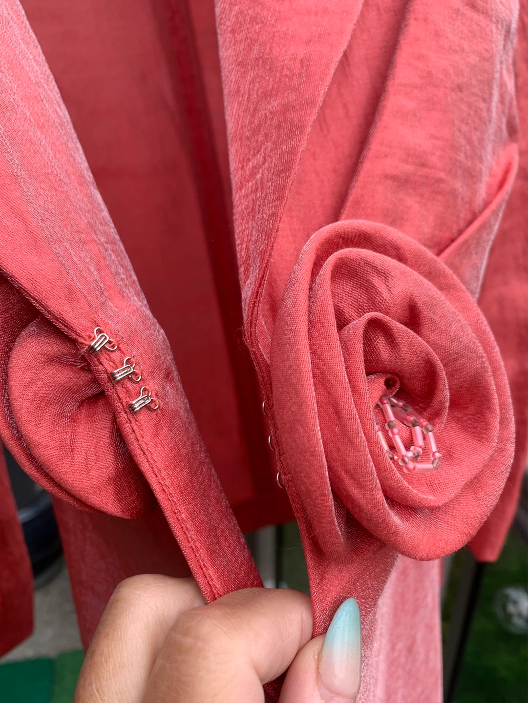 Gina Bacconi Coral Rose Embellished Blazer - Size 14 UK - photo 5