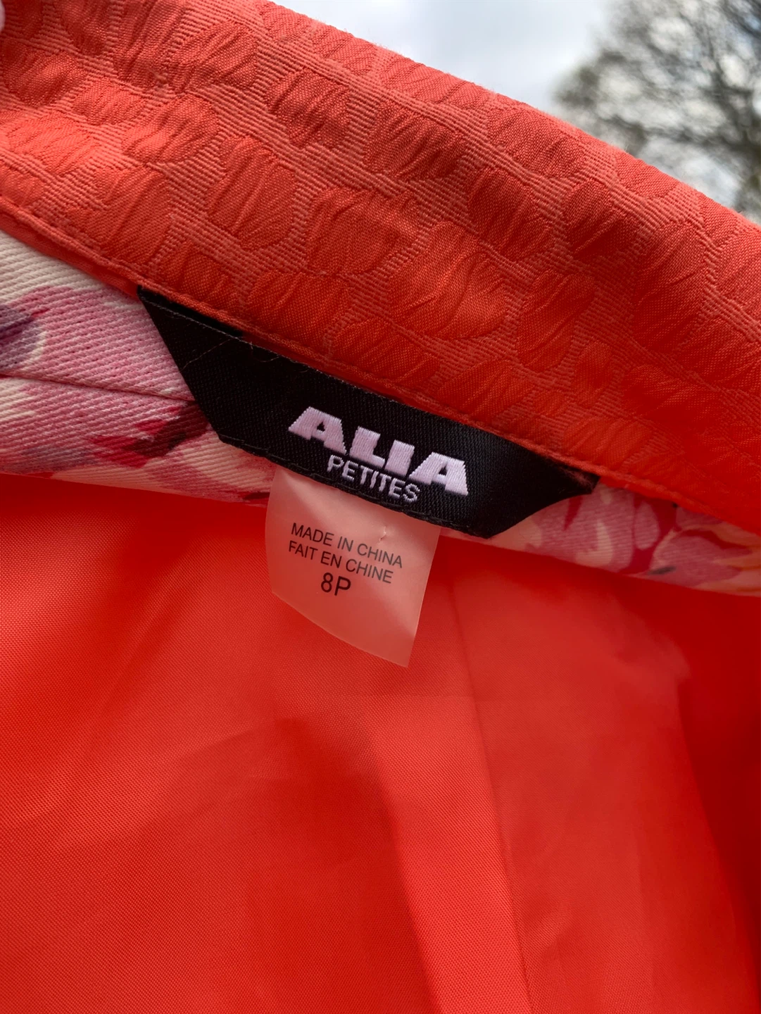 Alia Petites Orange Textured Blazer Size 8P - photo 2