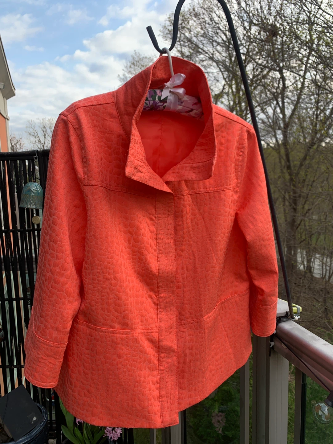 Alia Petites Orange Textured Blazer Size 8P - photo 3