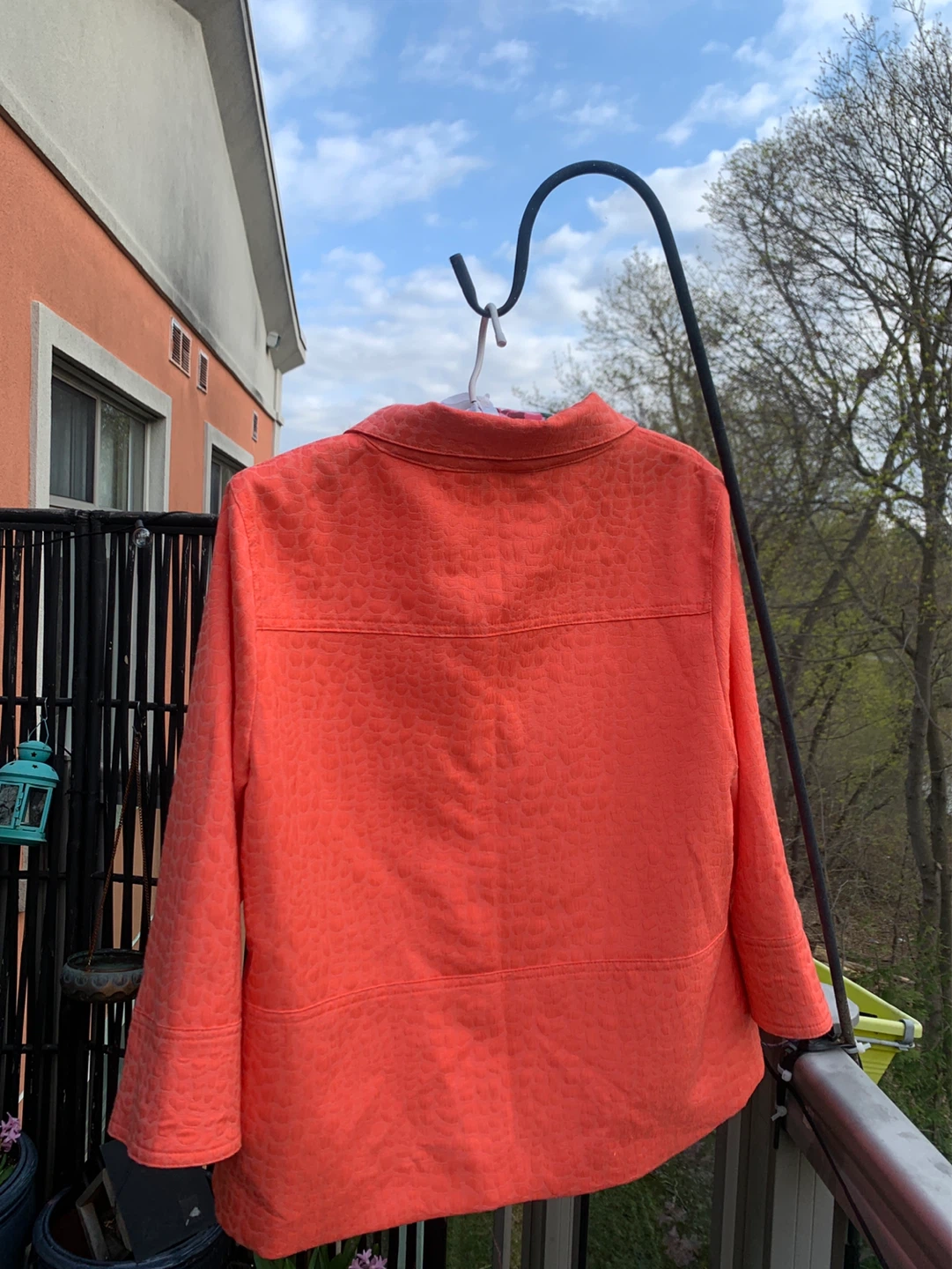 Alia Petites Orange Textured Blazer Size 8P - photo 4