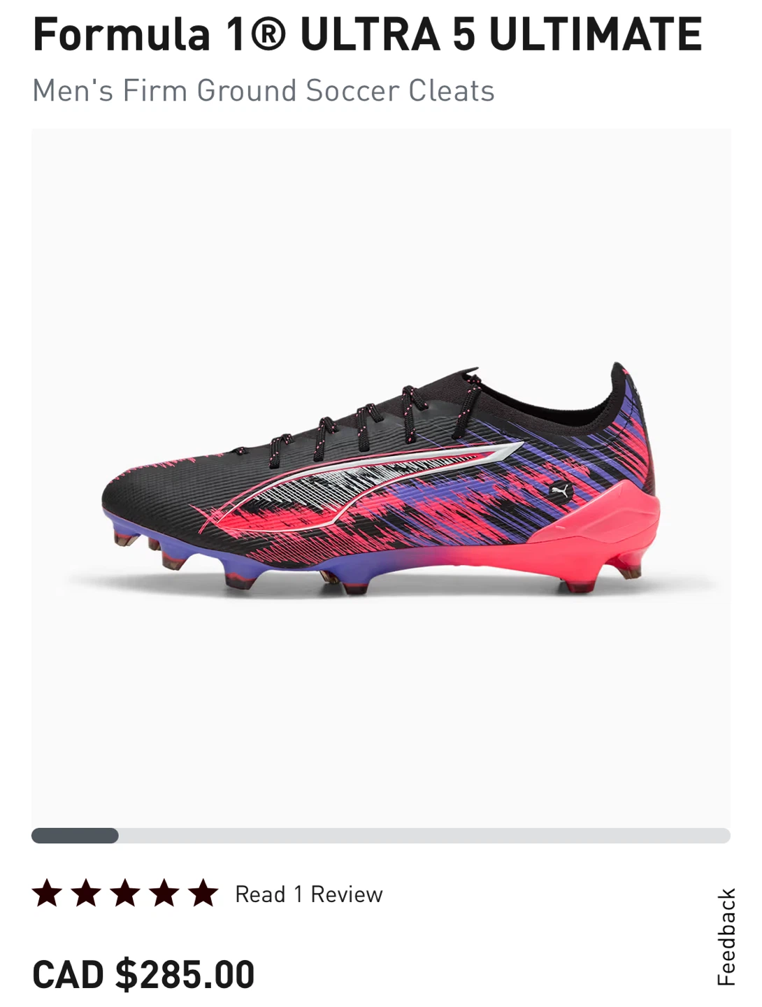 Puma Formula 1 Ultra 5 Ultimate Men's Soccer Cleats - photo 2