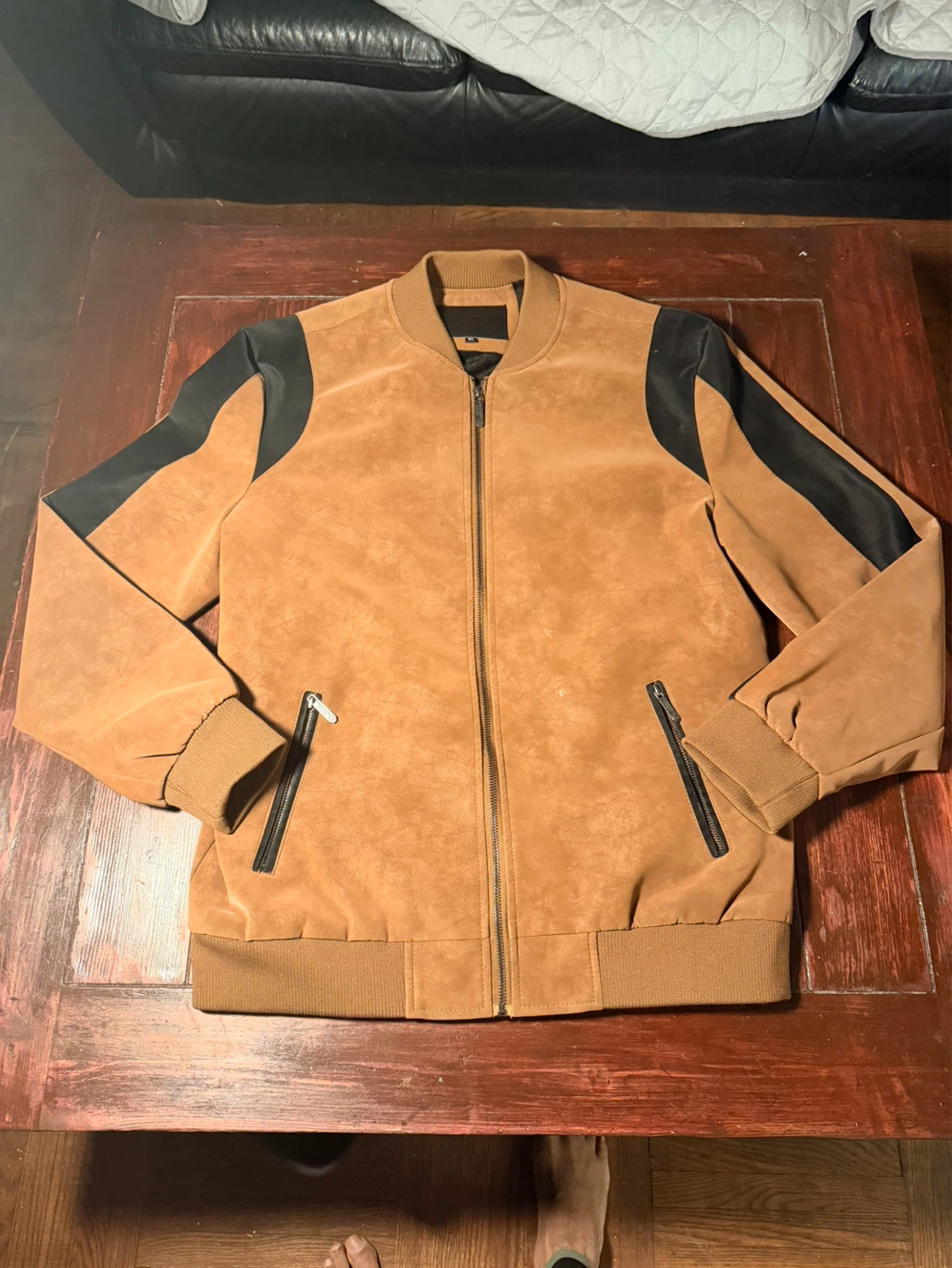 American Breed Suede Bomber Jacket - XL