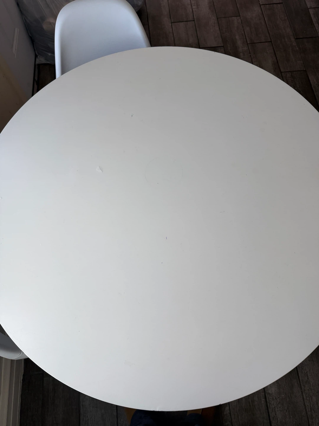 Round White Dining Table with 4 Chairs - photo 2