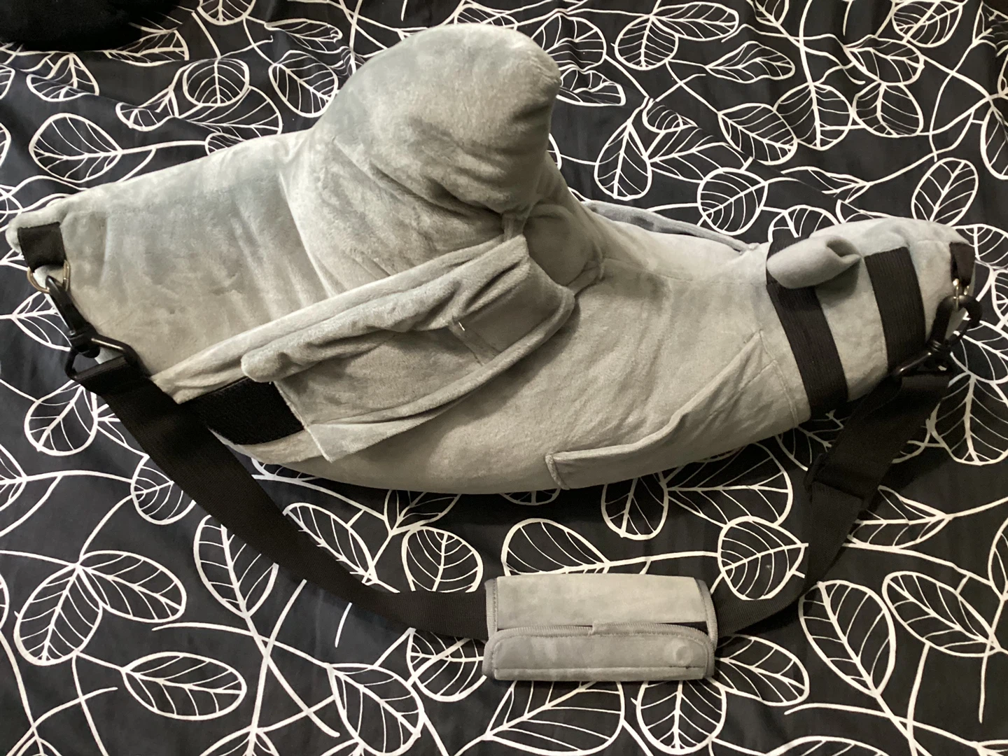 Grey Elephant Nursing Pillow with Strap - photo 3