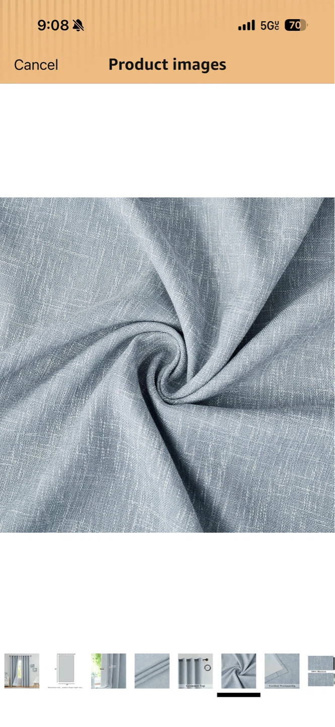 Light blue Blackout Curtains - 50" x 95" - photo 4