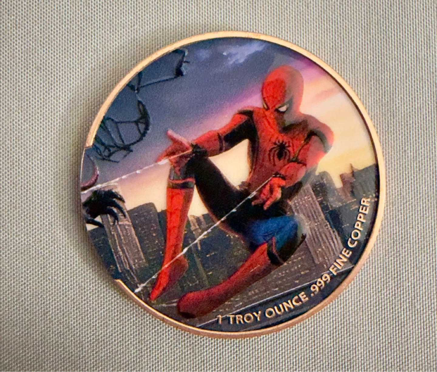 Spider-Man & Venom 1 Troy Ounce .999 Fine Copper Coin - photo 4