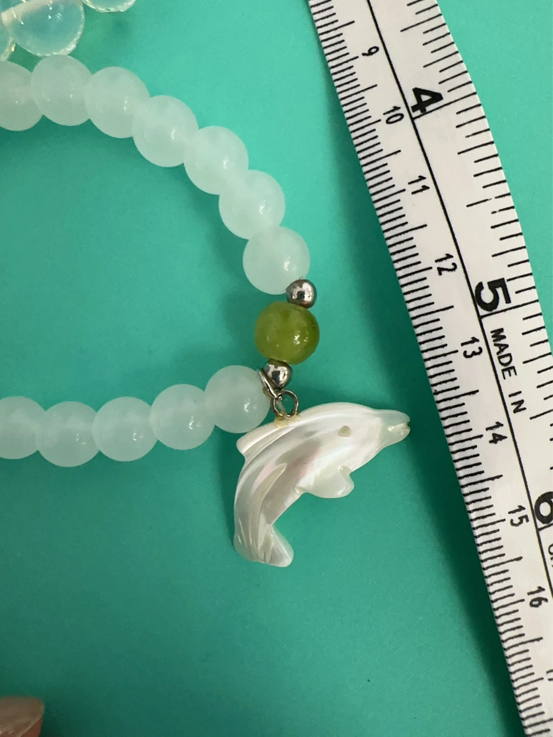 Beaded Bracelets with mother of pearl Dolphin Charm - photo 3
