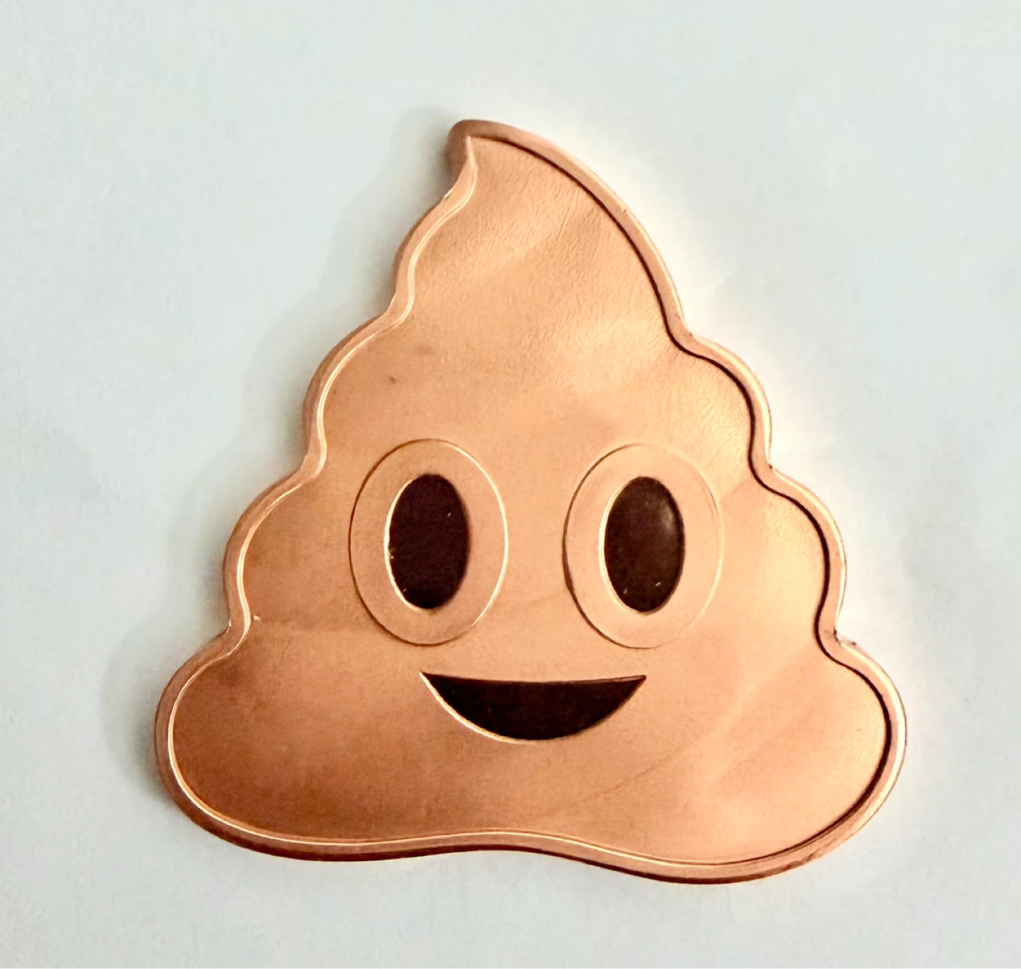 1 Troy Ounce .999 Fine Copper "Poop Emoji" Round