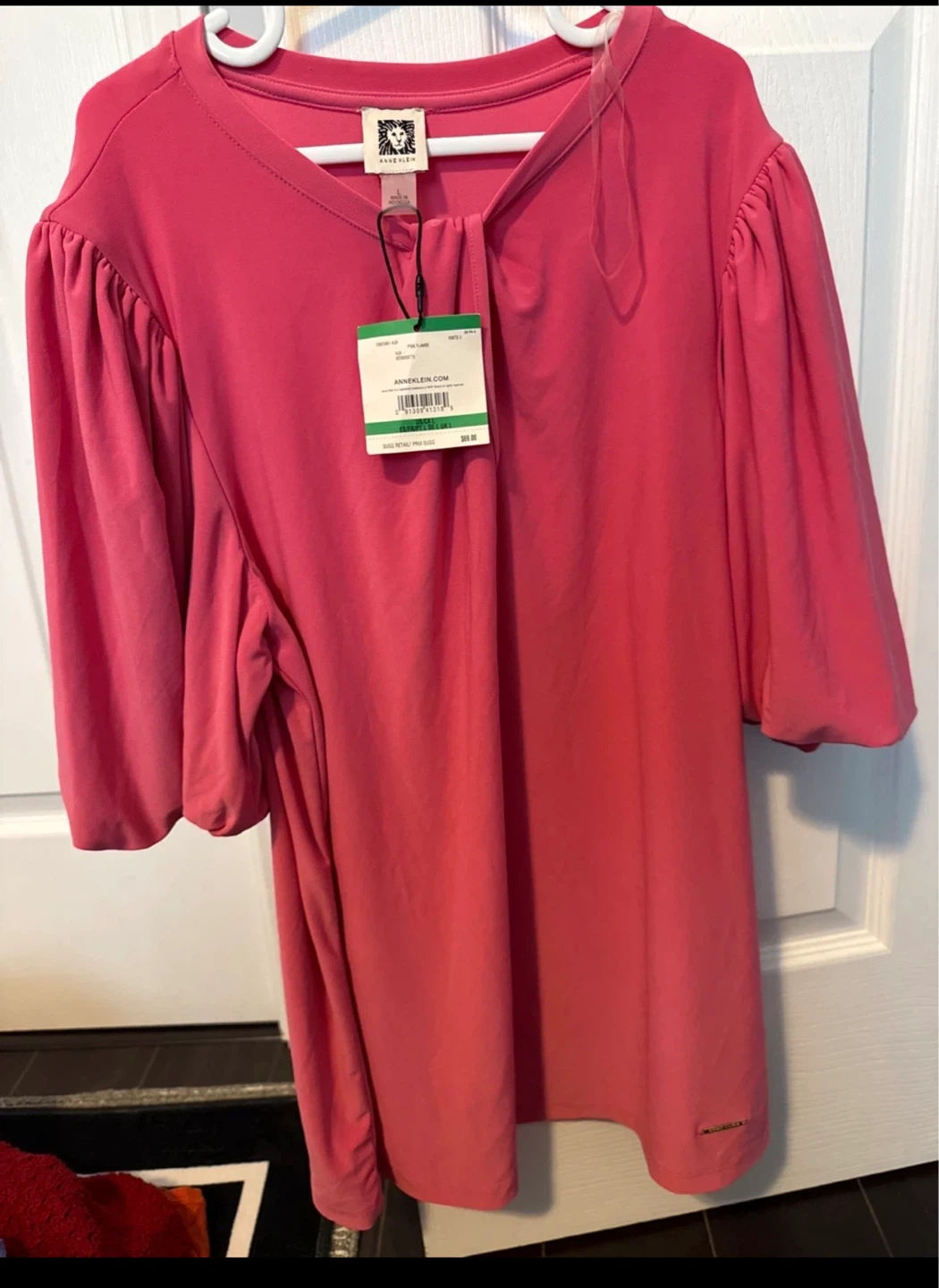Anne Klein Women's Pink Flambe Knit Top Size L - photo 3