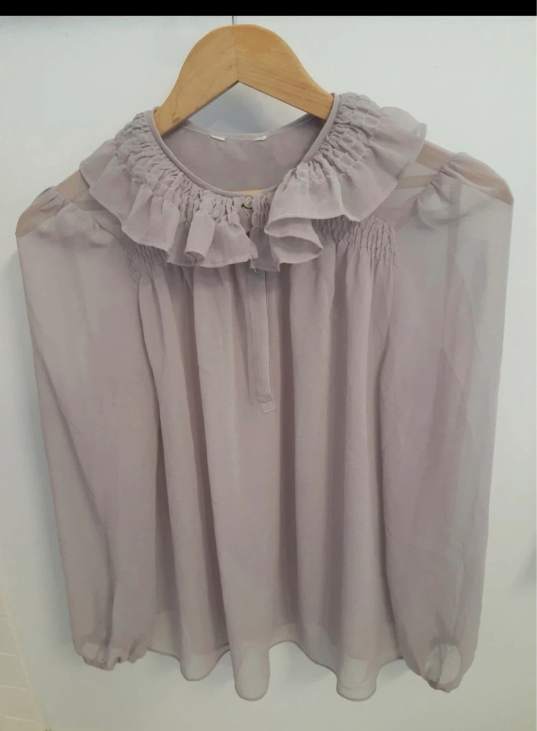 Sheer Ruffle Neck Blouse - photo 2